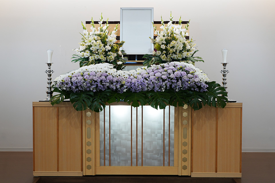 福知山市の家族葬・株式会社ゆら、棺見本